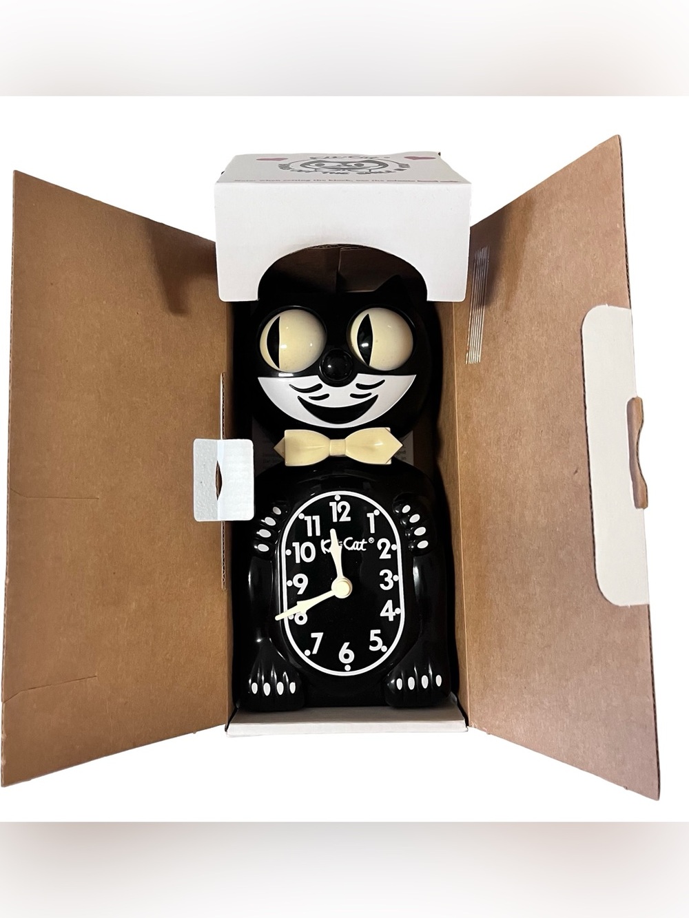 Original Black Kit Cat Clock Felix Klock Kat Made In USA Moving Eyes Tail Dorm
